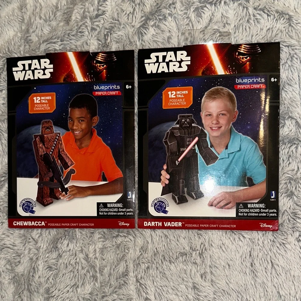 Star Wars Blueprints Paper Craft Set - Chewbacca‎ and Darth Vader